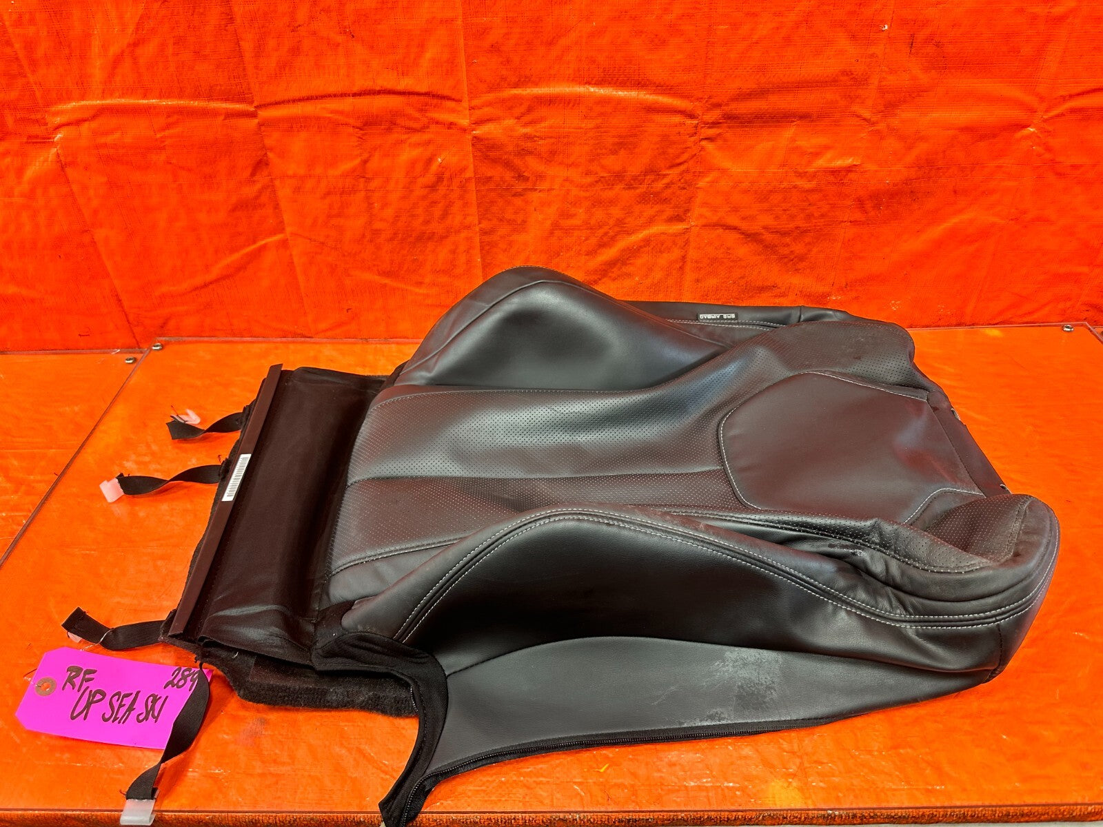 17 20 INFINITI Q60   PASSENGER RIGHT FRONT UPPER SEAT SKIN LEATHER WRAP OEM 2890