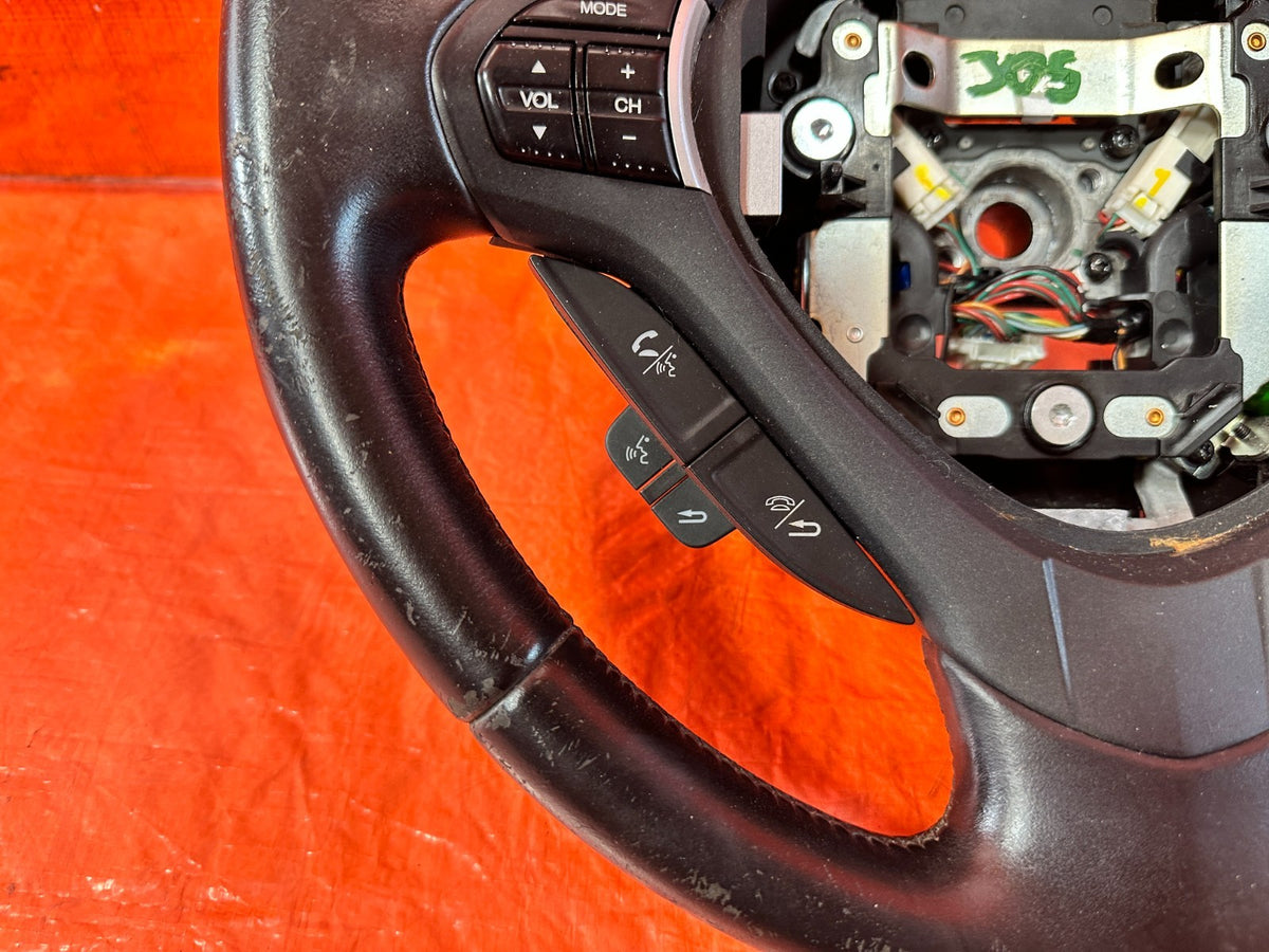 09-14 ACURA TSX - STEERING WHEEL - BLACK LEATHER WRAP - OEM FACTORY #3055