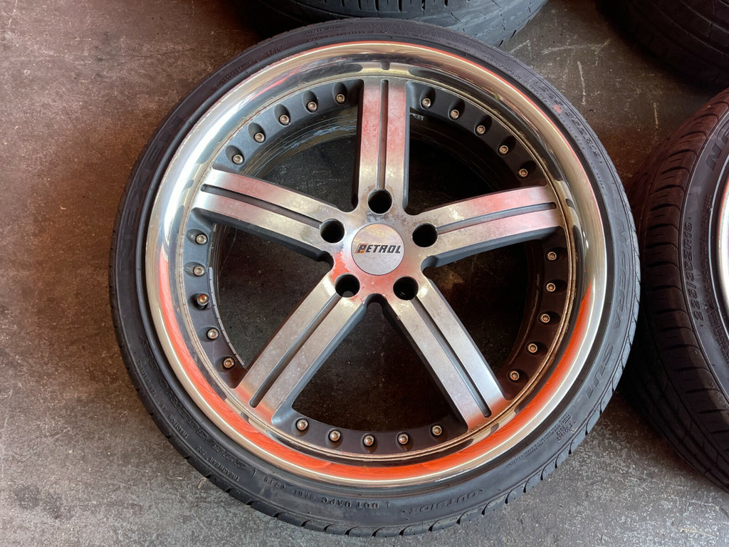 PETROL BRAND WHEELS   THROTTLE MODEL   5x114.3   19x8 +20 F   19x9.5 +40 R   #643