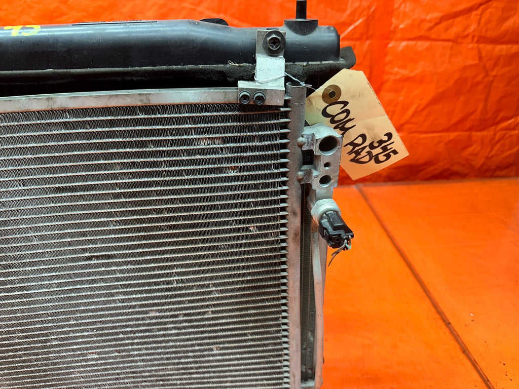 14-15 INFINITI Q50 3.7L AWD ENGINE COOLING RADIATOR WITH CONDENSER SHROUD FANS #9