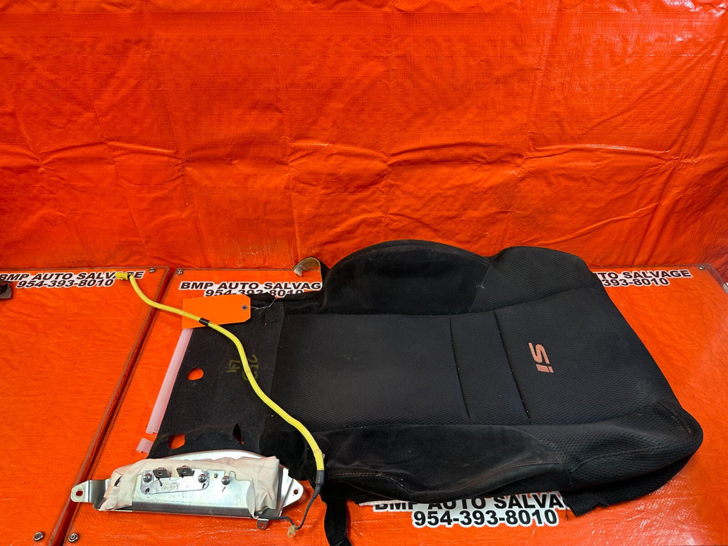 06 11 HONDA CIVIC SI DRIVER LEFT FRONT UPPER SEAT SKIN CLOTH FABRIC COVER OEM 534