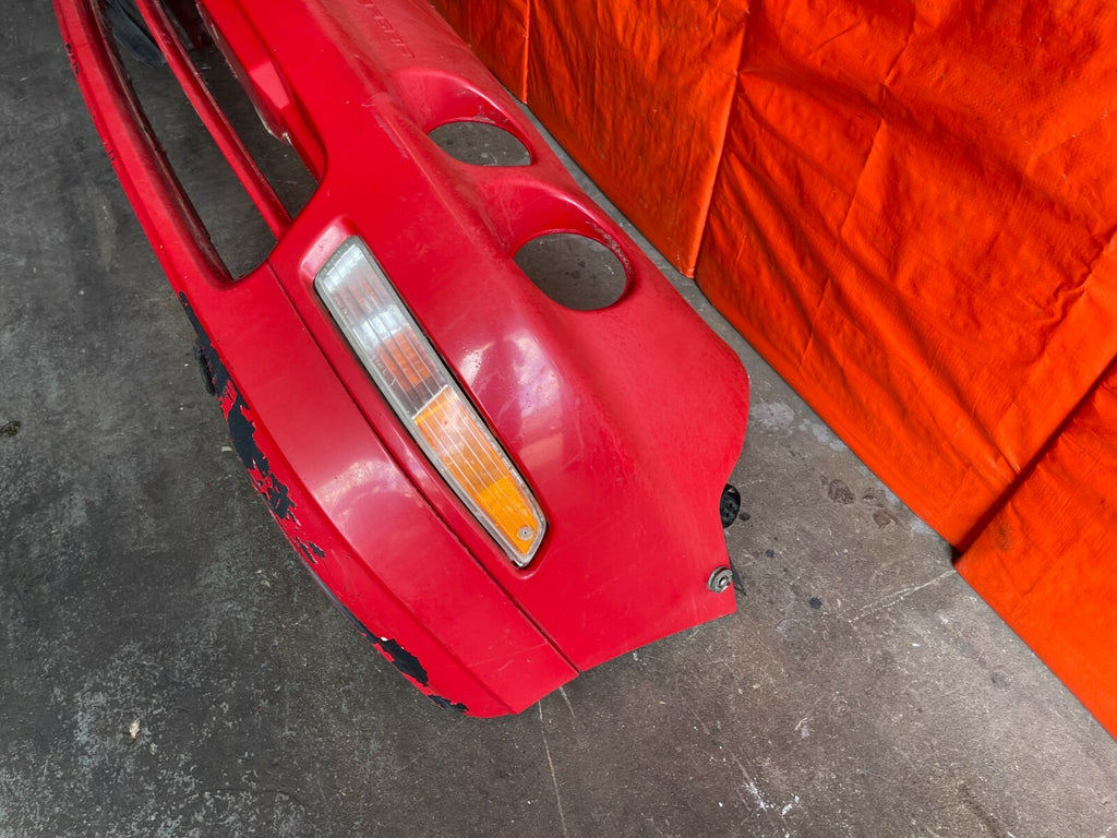 94 97 ACURA INTEGRA 2 & 4 DOOR   FRONT BUMPER COVER   RED   OEM OE FACTORY4