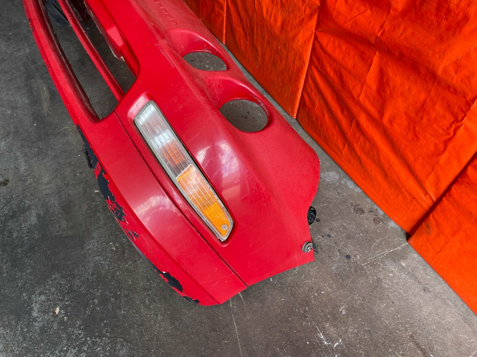 94 97 ACURA INTEGRA 2 & 4 DOOR   FRONT BUMPER COVER   RED   OEM OE FACTORY4