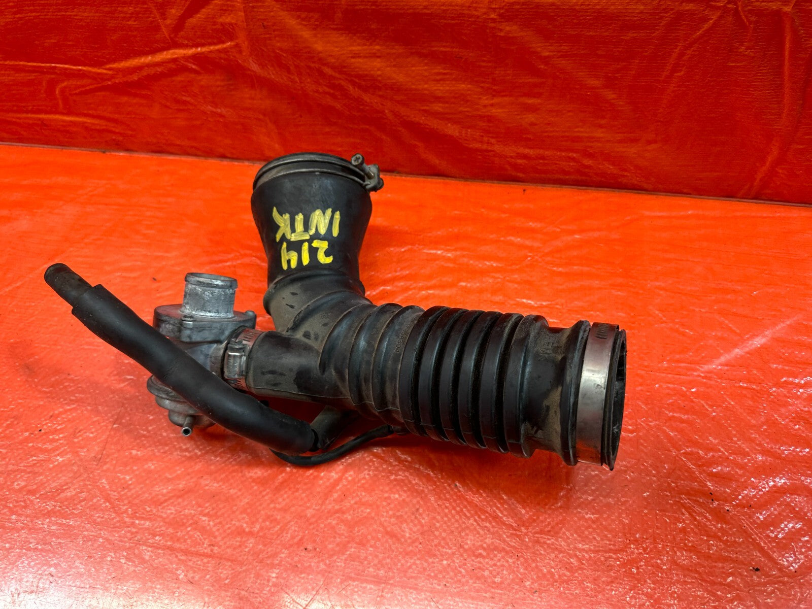 08 15 LANCER EVOLUTION X EVO 10   AIR INTAKE ARM W/ BLOW OFF VALVE   OEM #2146