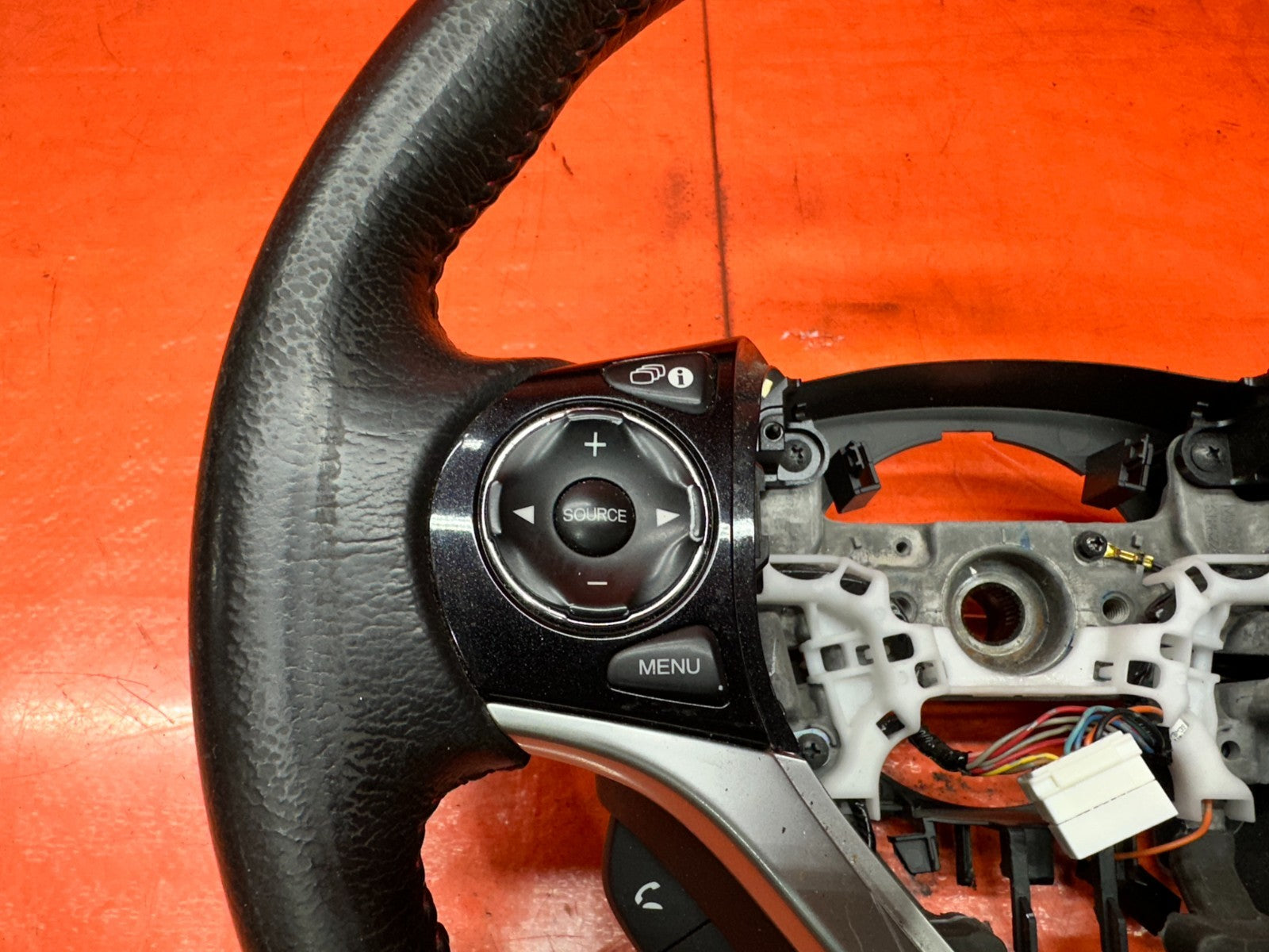 13 15 HONDA CIVIC SI 4D 2.4L LEATHER STEERING WHEEL W/ SWITCHES OEM #3345