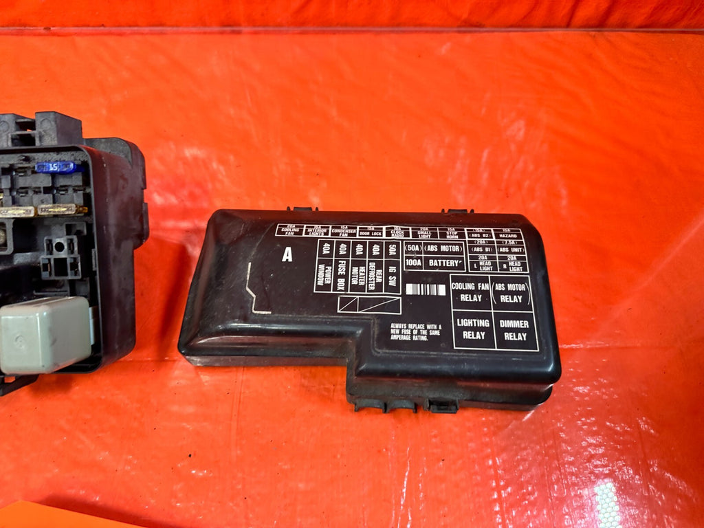 92 96 HONDA PRELUDE   EXTERIOR ENGINE BAY FUSE BOX COVER LID DIAGRAM   OEM #2735