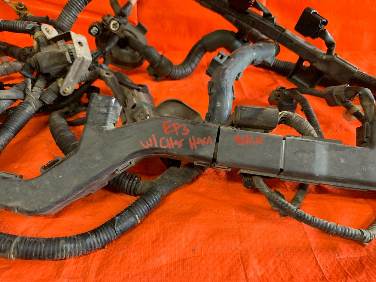 02 05 HONDA CIVIC SI 2.0 EP3   ENGINE MOTOR WIRING HARNESS W/ CHARGE HARNESS OEM2