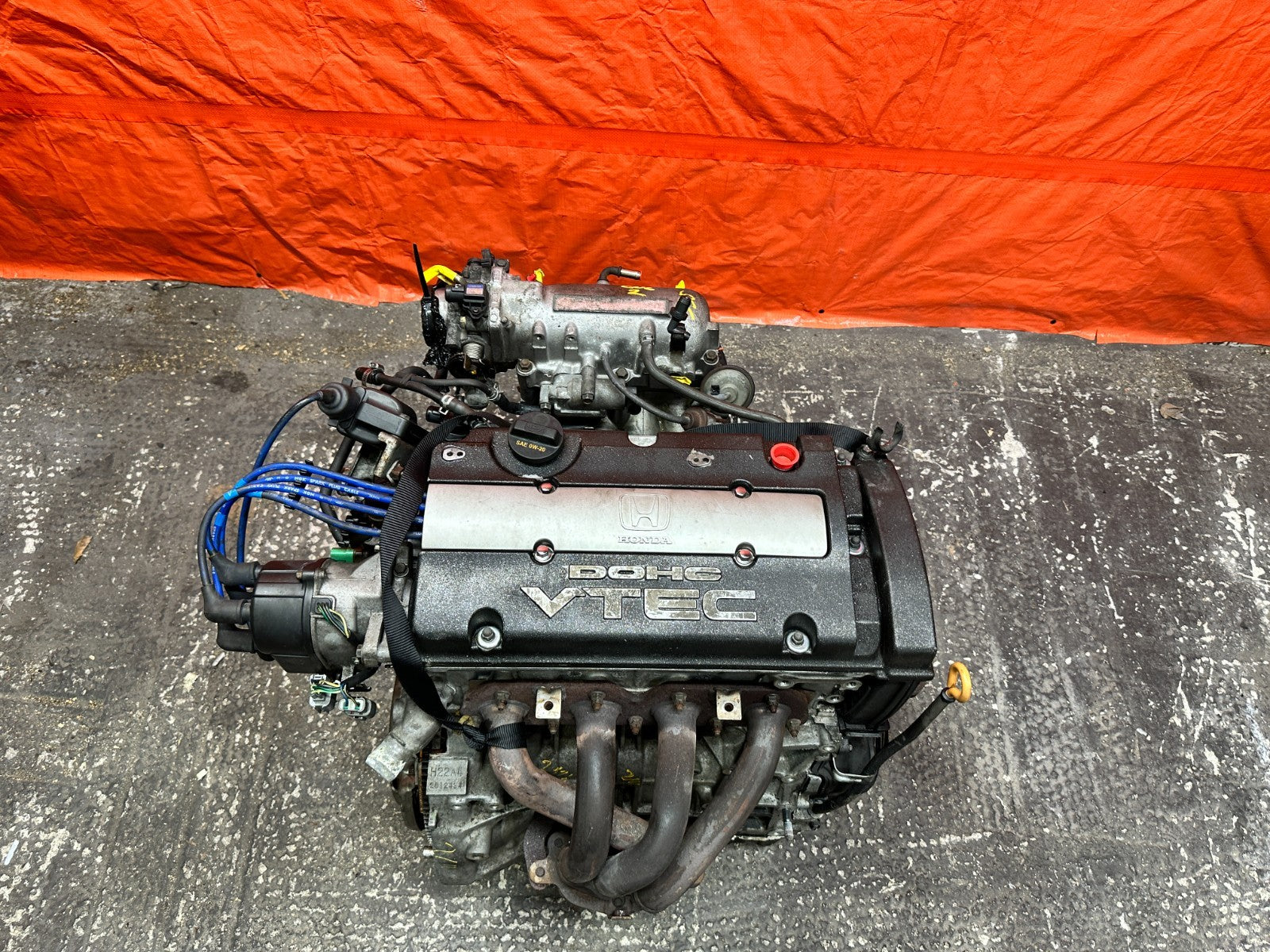 97 01 HONDA PRELUDE 2.2L H22A4 NON SH ENGINE MOTOR LONG BLOCK ASSEMBLY OEM #DNP16