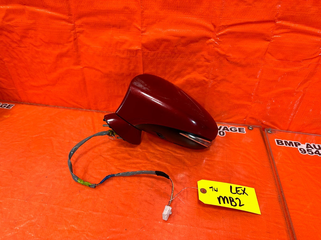 14 16 LEXUS IS250 IS350   DRIVER LEFT SIDE VIEW MIRROR   7 WIRE COUNT   OEM RED0