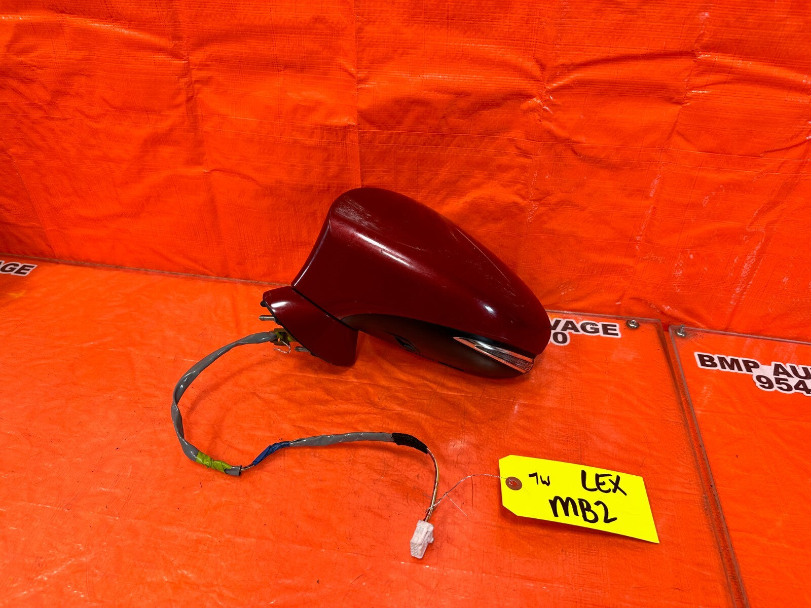 14 16 LEXUS IS250 IS350   DRIVER LEFT SIDE VIEW MIRROR   7 WIRE COUNT   OEM RED0