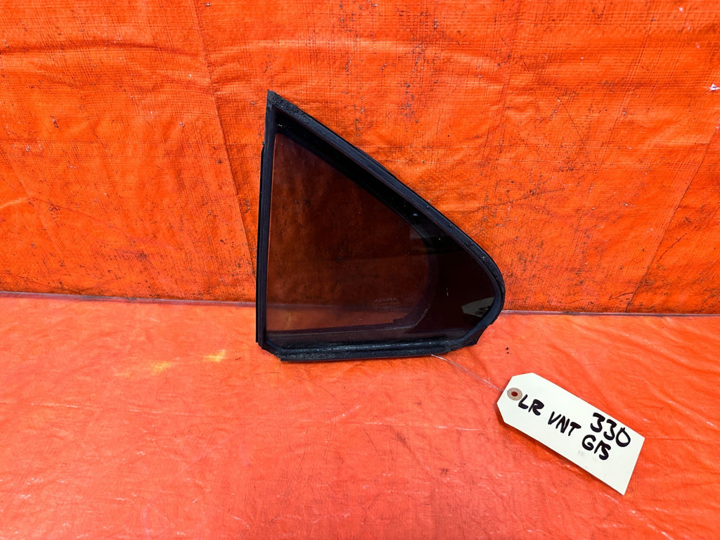 04 08 ACURA TSX LEFT DRIVER REAR DOOR QUARTER VENT GLASS OEM #3300