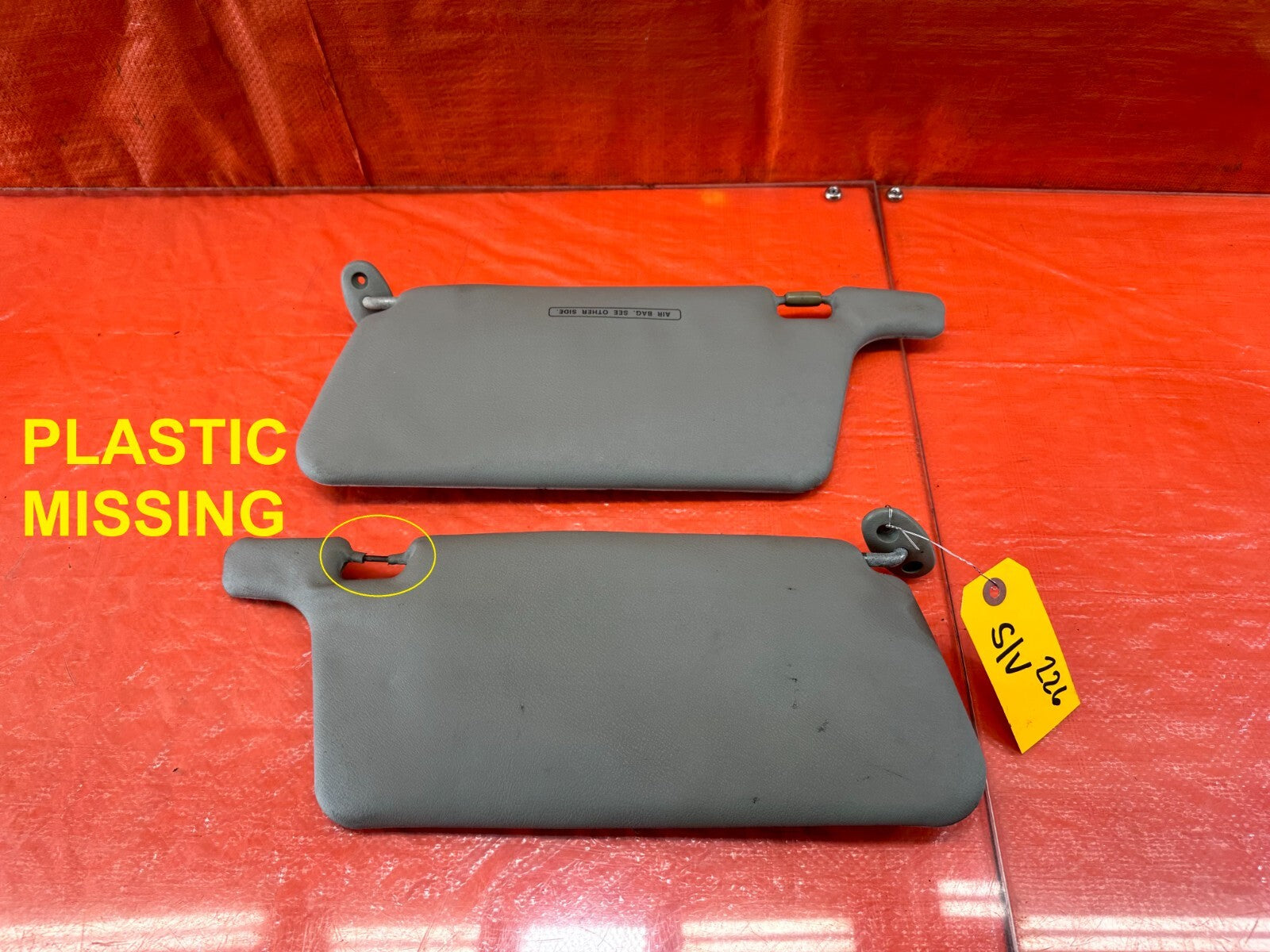 94 97 ACURA INTEGRA   LEFT AND RIGHT SUN VISORS PAIR SET   OEM FACTORY 2260