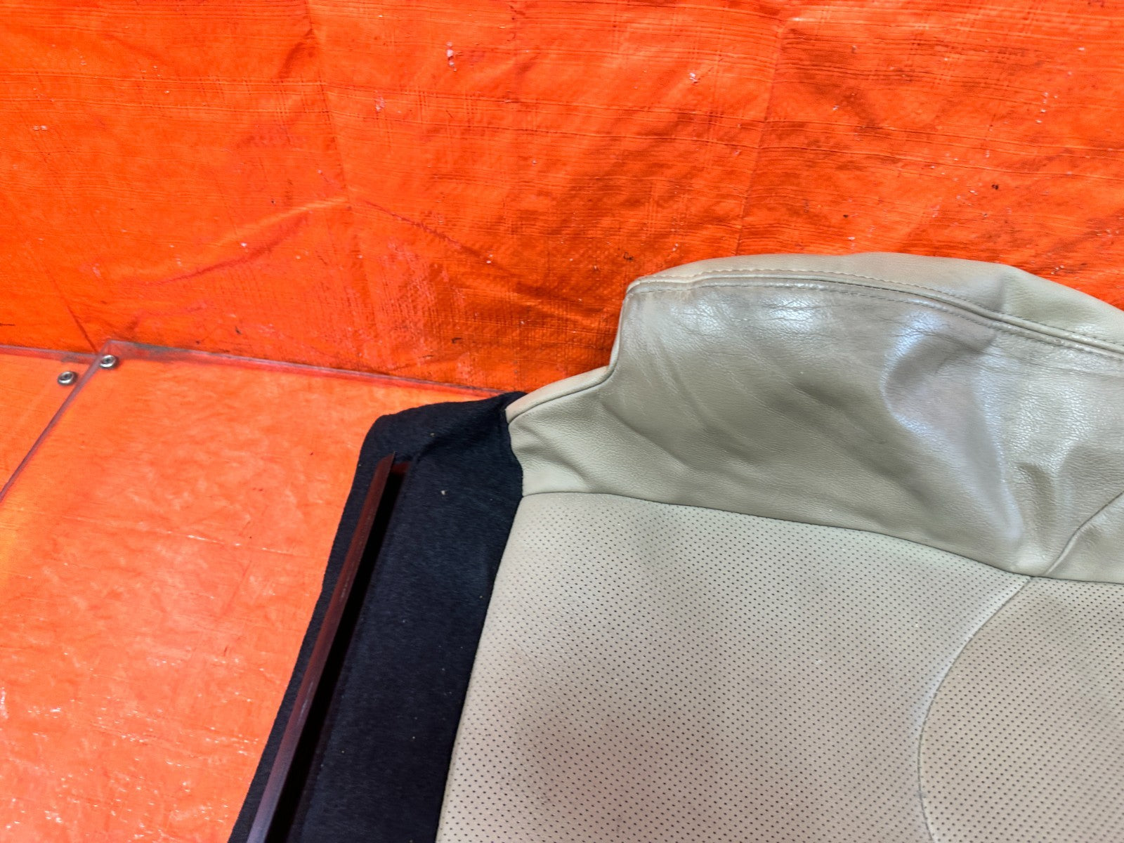 09 11 MAZDA RX8 RX 8   RIGHT FRONT UPPER SEAT SKIN WRAP TAN   OEM 3033