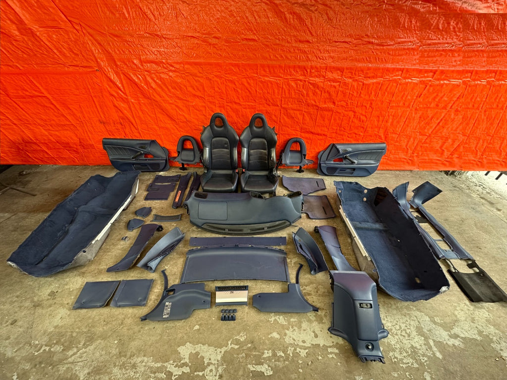 00 09 HONDA S2000   BLUE INTERIOR CONVERSION   SEATS DASH CARPET PLASTICS PANELS0