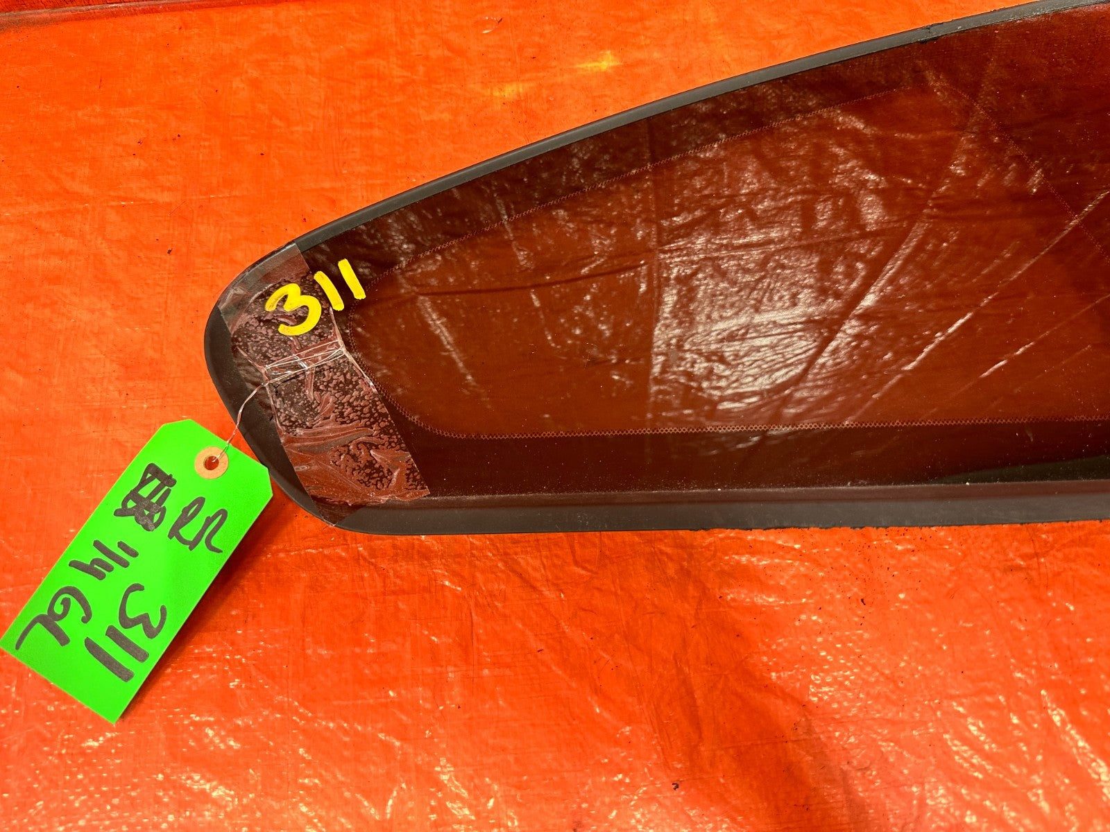 09 15 INFINITI G37 CONVERTIBLE   RIGHT REAR QUARTER VENT GLASS WINDOW OEM #3115