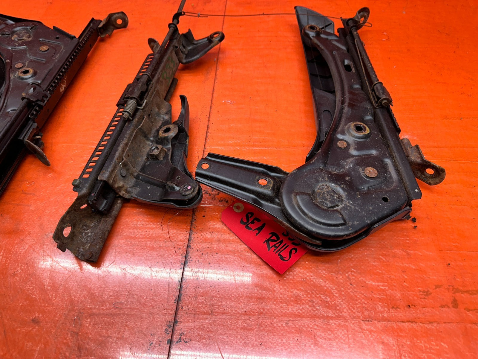 92 95 HONDA CIVIC EX 2D   FRONT SEAT SLIDER RAILS TRACKS LEFT RIGHT   OEM #3337