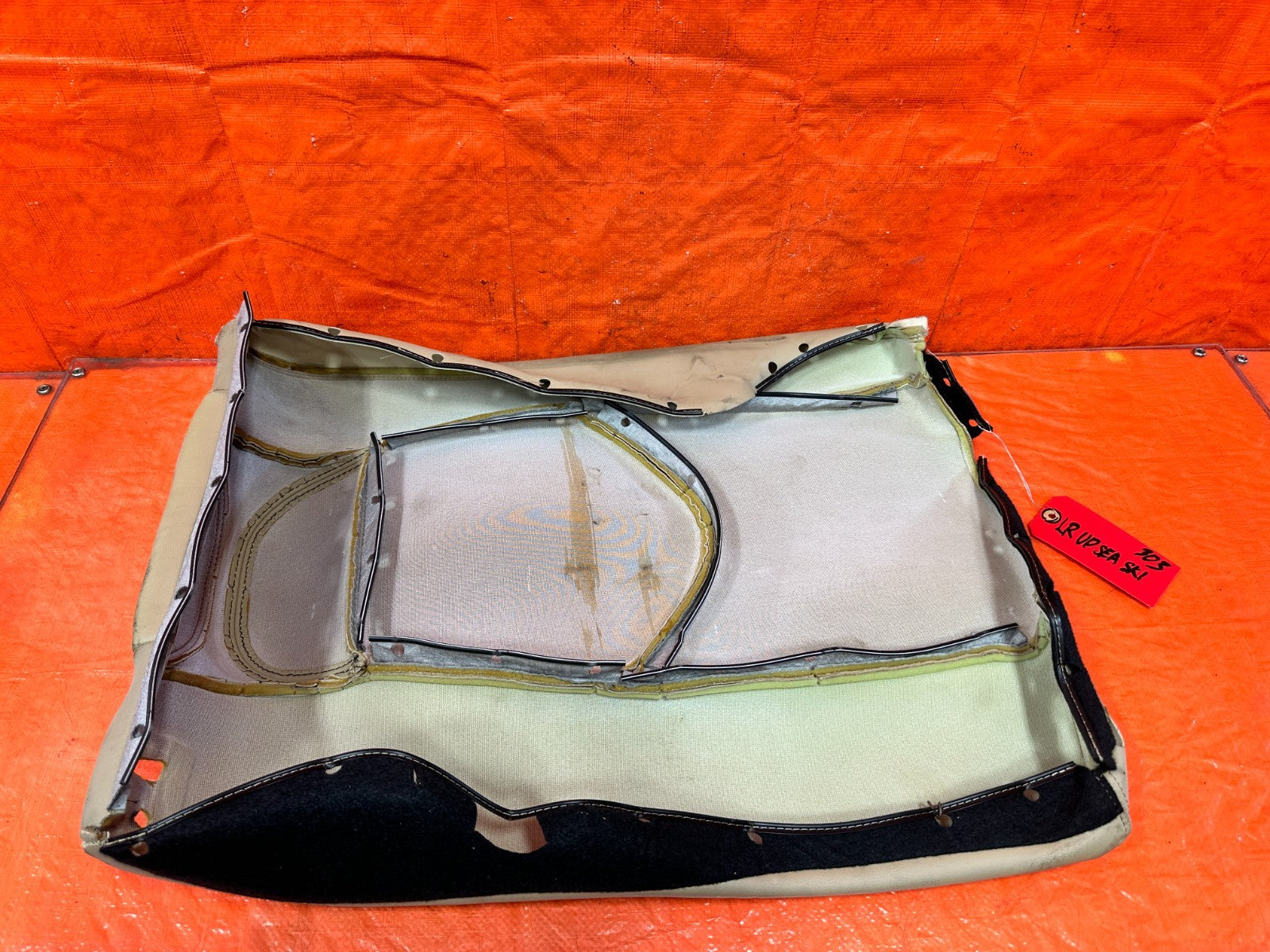 09 11 MAZDA RX8 RX 8   DRIVER LEFT REAR UPPER SEAT SKIN WRAP TAN   OEM 3035