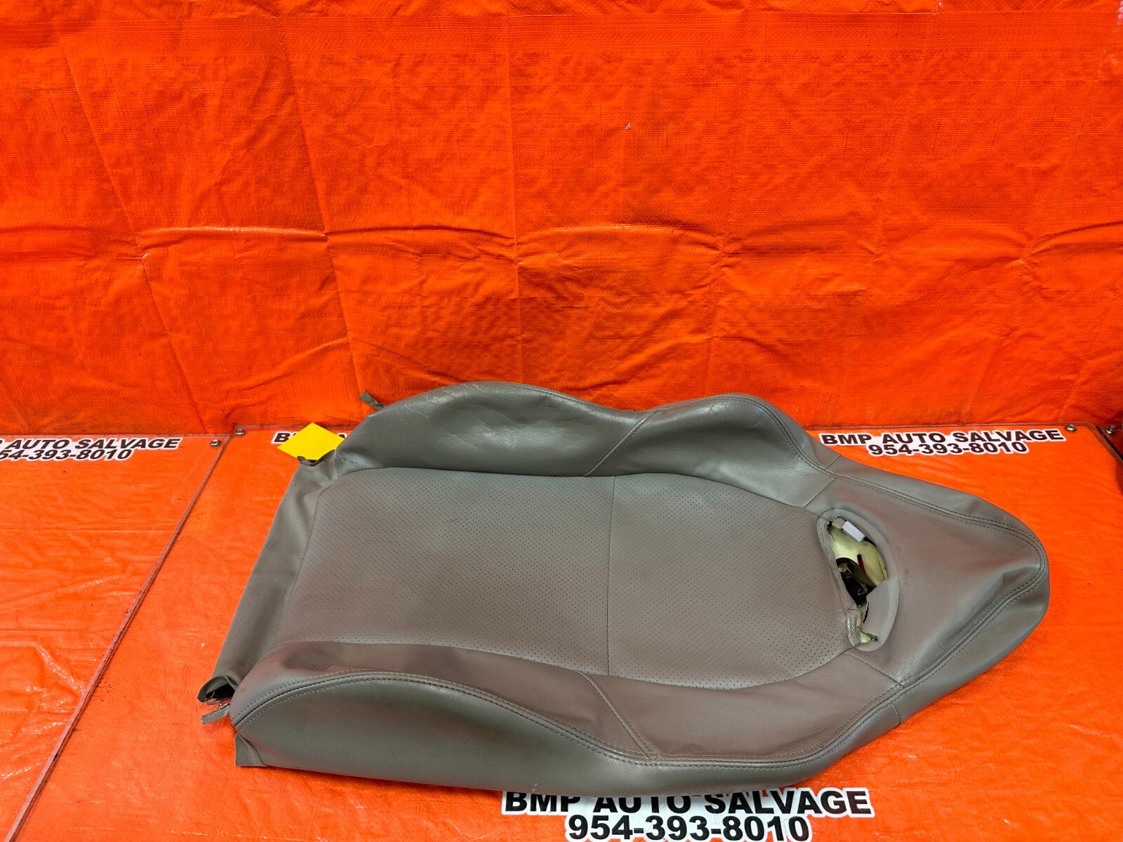 02 04 ACURA RSX   GRAY   RIGHT FRONT UPPER SEAT SKIN LEATHER COVER OEM 2540
