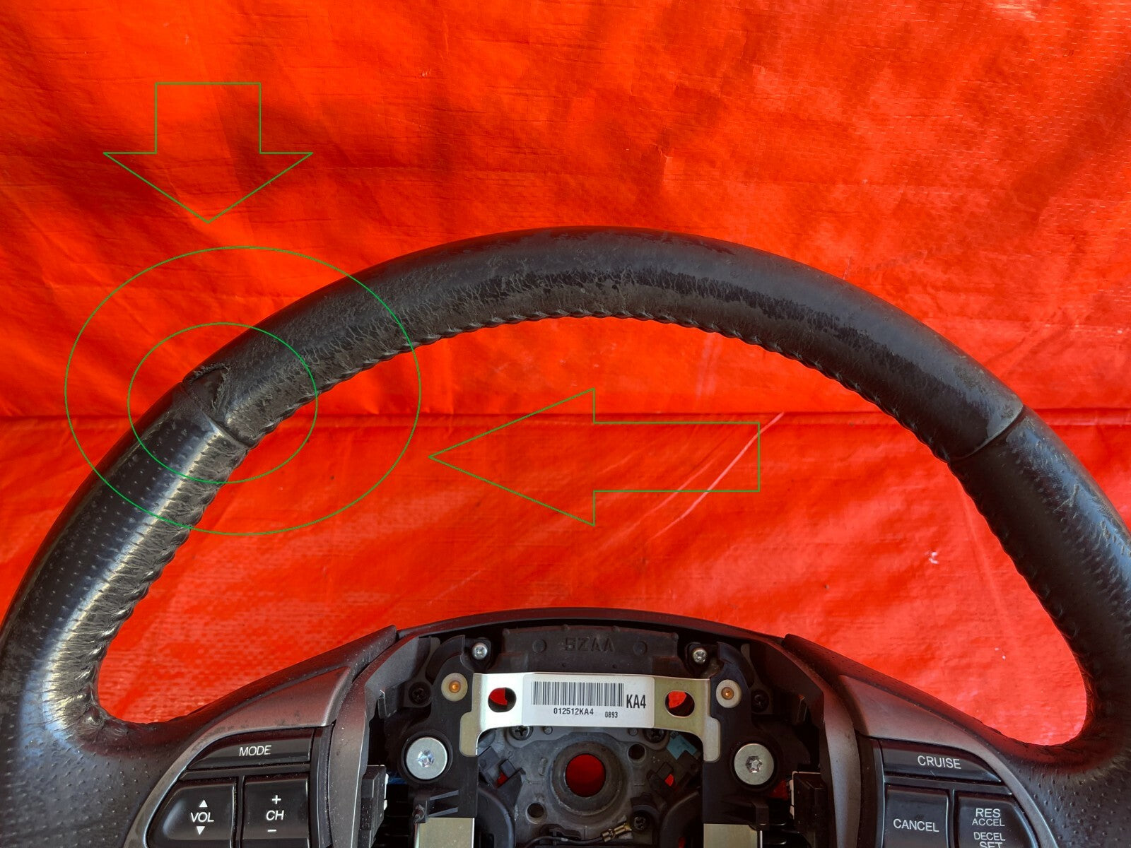 11 12 HONDA ODYSSEY   EX L / TOURING MODEL ONLY   STEERING WHEEL W/ SWITCHES OEM4