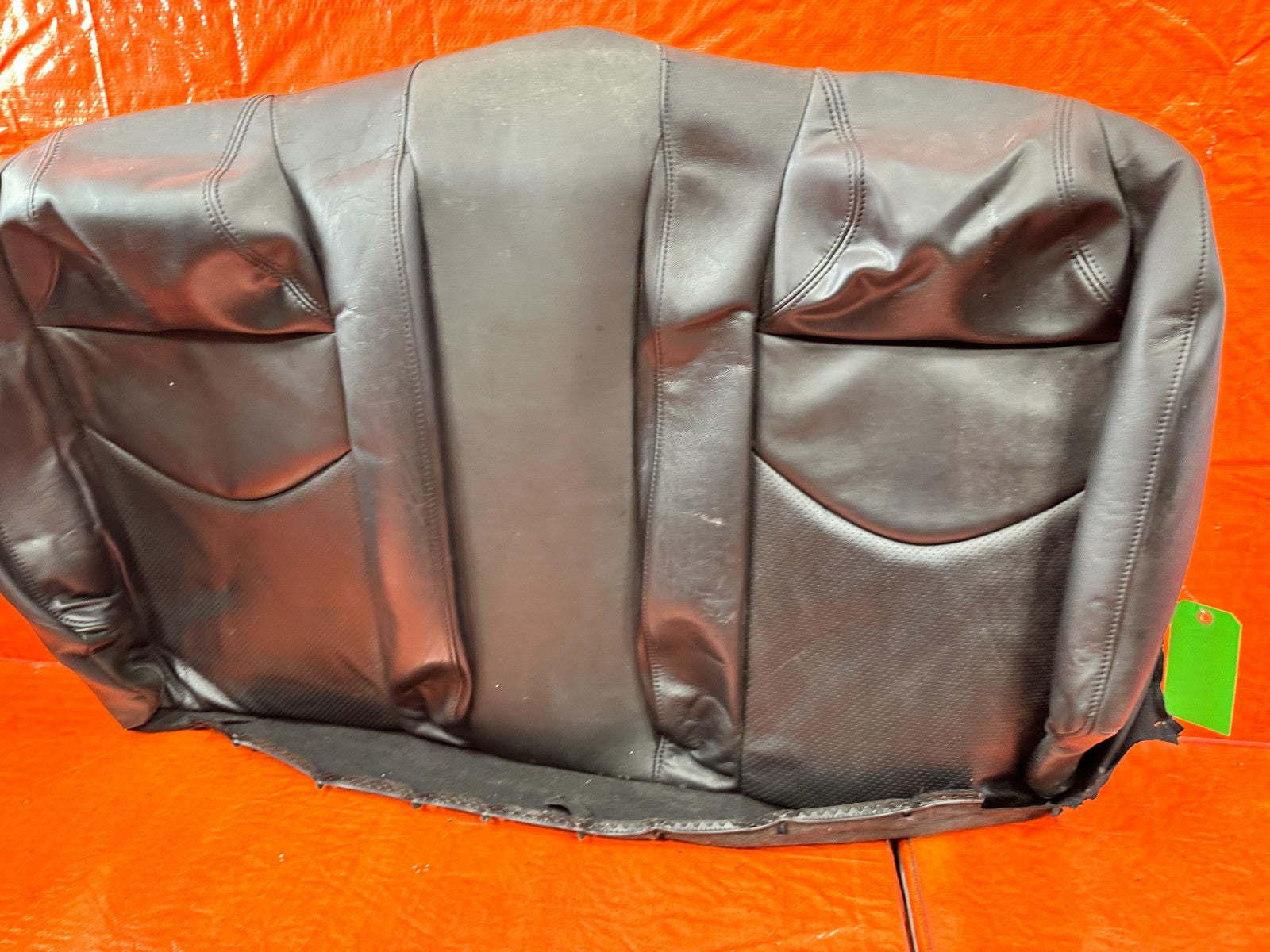 08 09 INFINITI G37 COUPE SPORT REAR UPPER SEAT BLACK LEATHER COVER SKIN OEM 3116