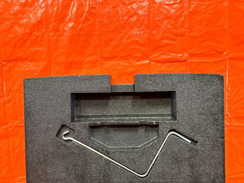 15 17 SUBARU WRX STI   SPARE TIRE TOOL KIT W/ FOAM   JACK WRENCH SWIVEL TIE DOWN12