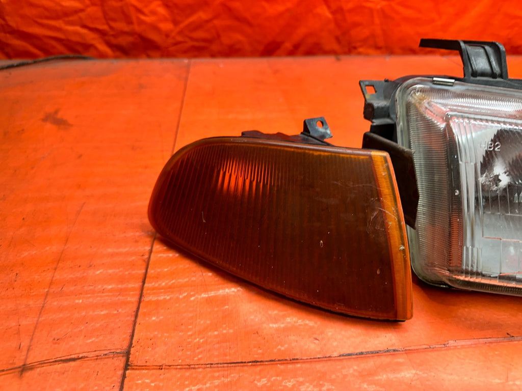 1992-1995 HONDA CIVIC 2D 3D HEADLIGHTS CORNER LIGHTS PAIR SET OEM #33312