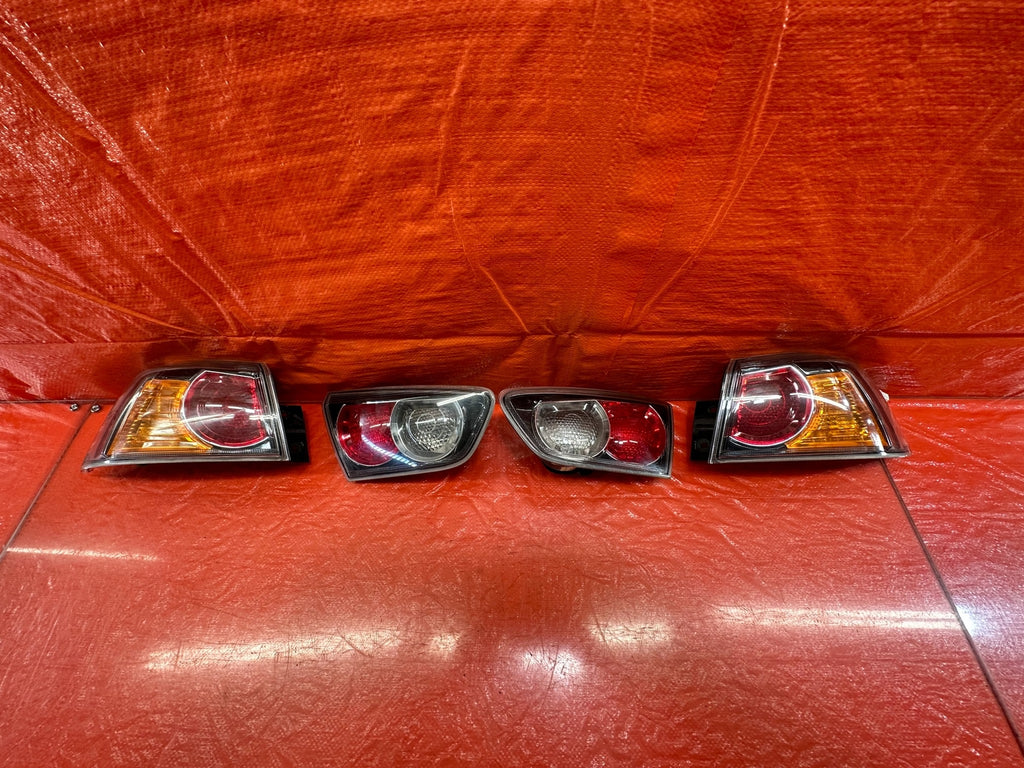 08 15 LANCER EVOLUTION X EVO 10   LEFT RIGHT INNER OUTER TAIL LIGHTS LAMPS #21414