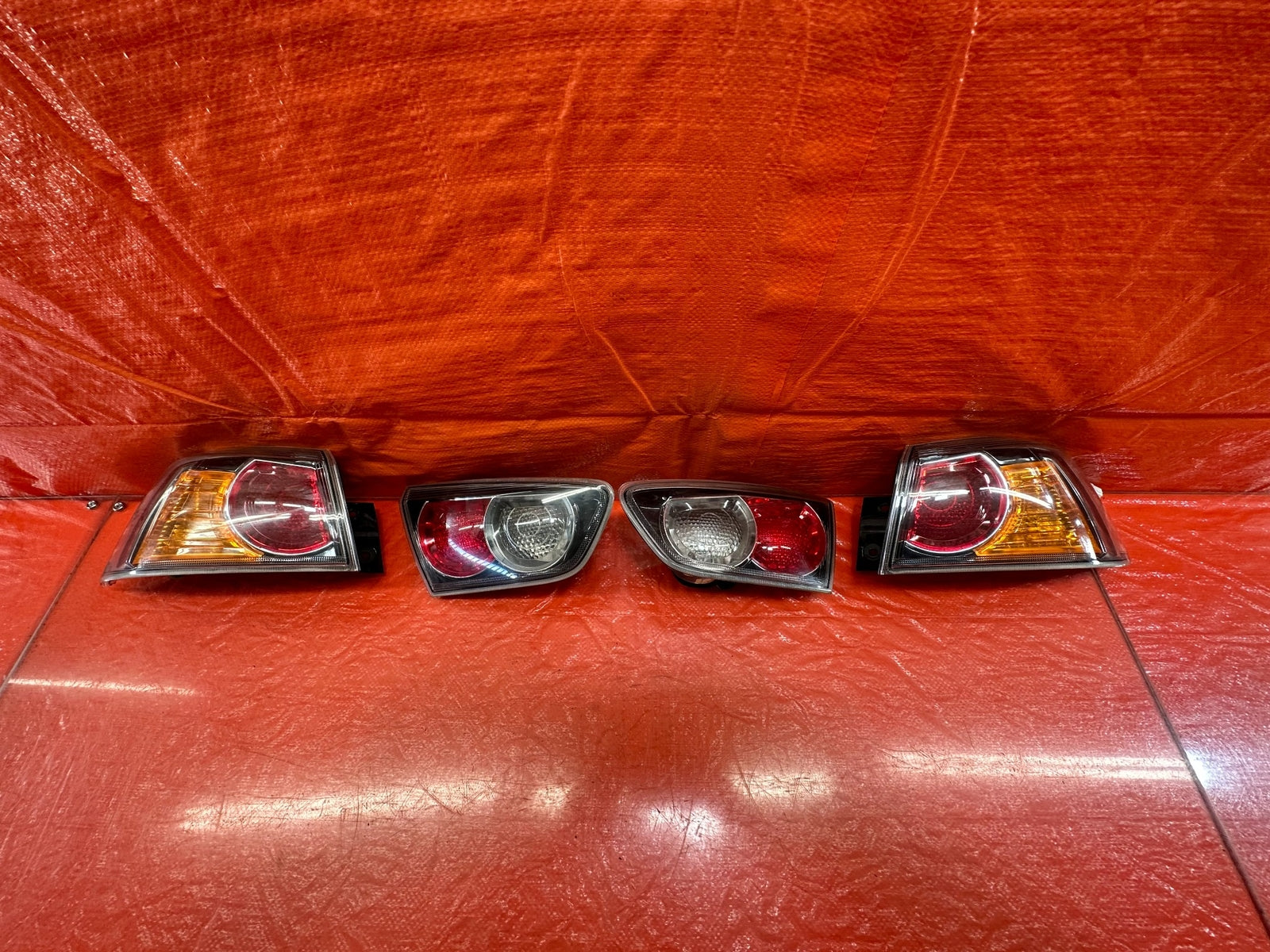 08 15 LANCER EVOLUTION X EVO 10   LEFT RIGHT INNER OUTER TAIL LIGHTS LAMPS #21414
