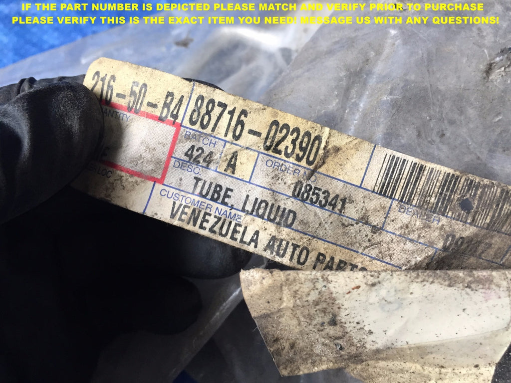 OEM GENUINE TOYOTA PART PIPE, COOLER REFRIGERANT LIQUID, 88716 02390 #MSC1