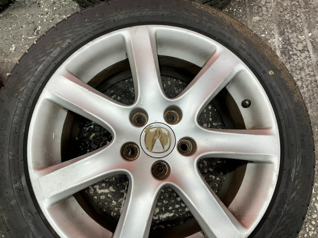 04 08 ACURA TSX 17 INCH WHEELS  W/ GOOD TIRES RIMS ALLOY OEM #33010