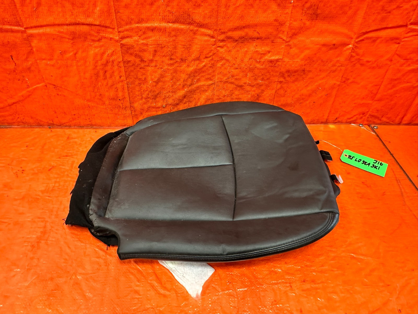14 23 INFINITI Q50   RIGHT FRONT LOWER SEAT LEATHER WRAP SKIN   OEM 3160