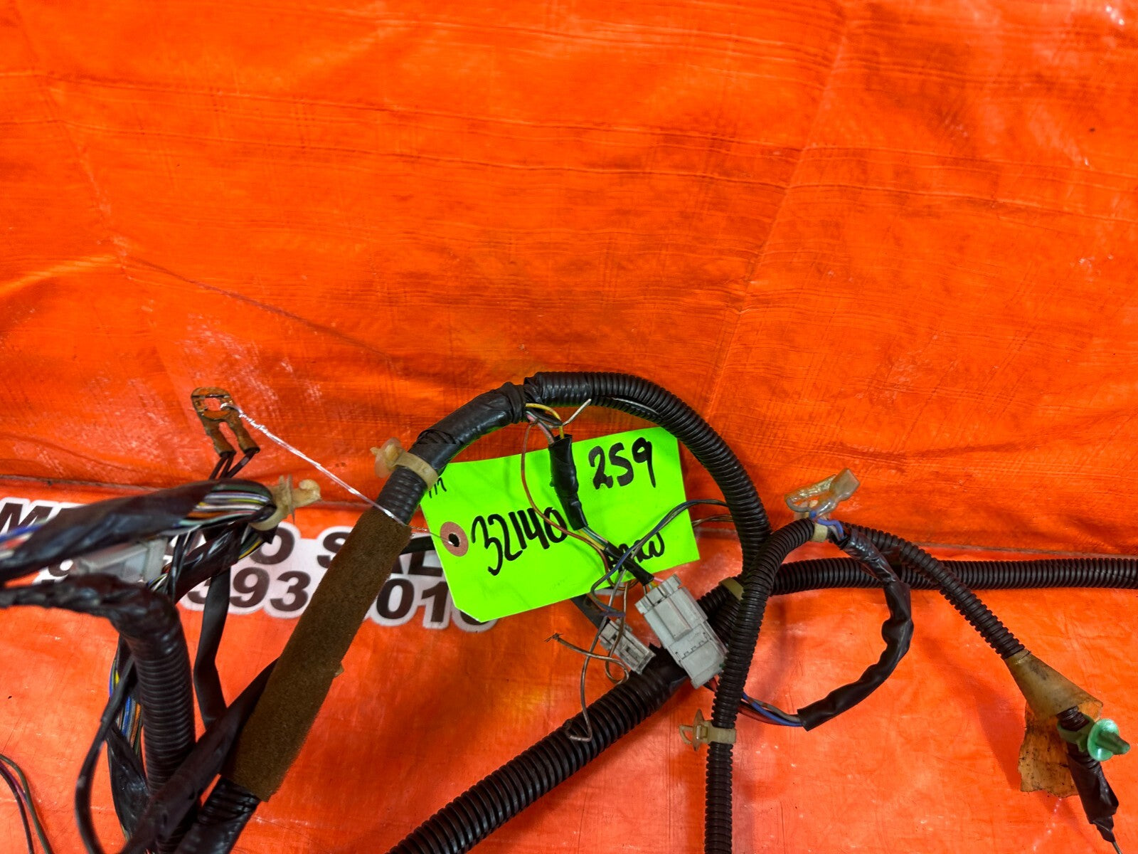 97 98 HONDA PRELUDE   PASSENGER RIGHT INTERIOR WIRE HARNESS WIRING LOOM OEM 25911