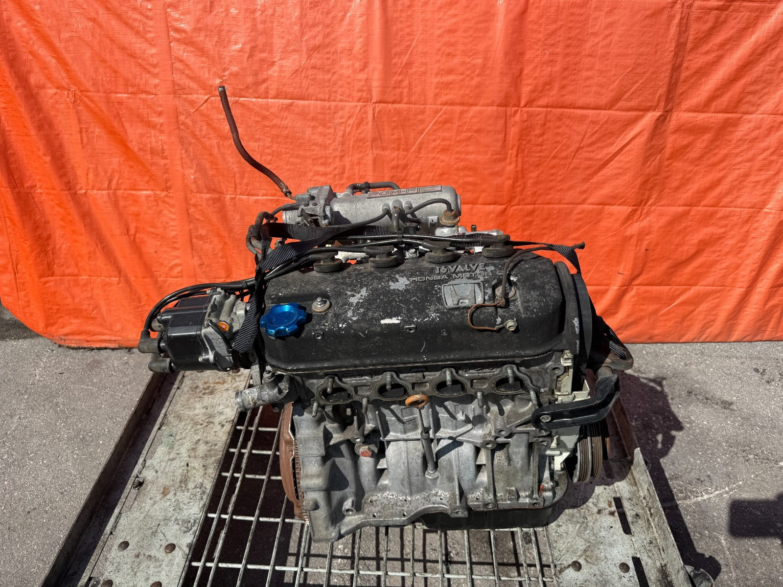 88 91 HONDA CIVIC SI   D16A6 D16A D16   ENGINE MOTOR LONG BLOCK   COMP TEST 1808