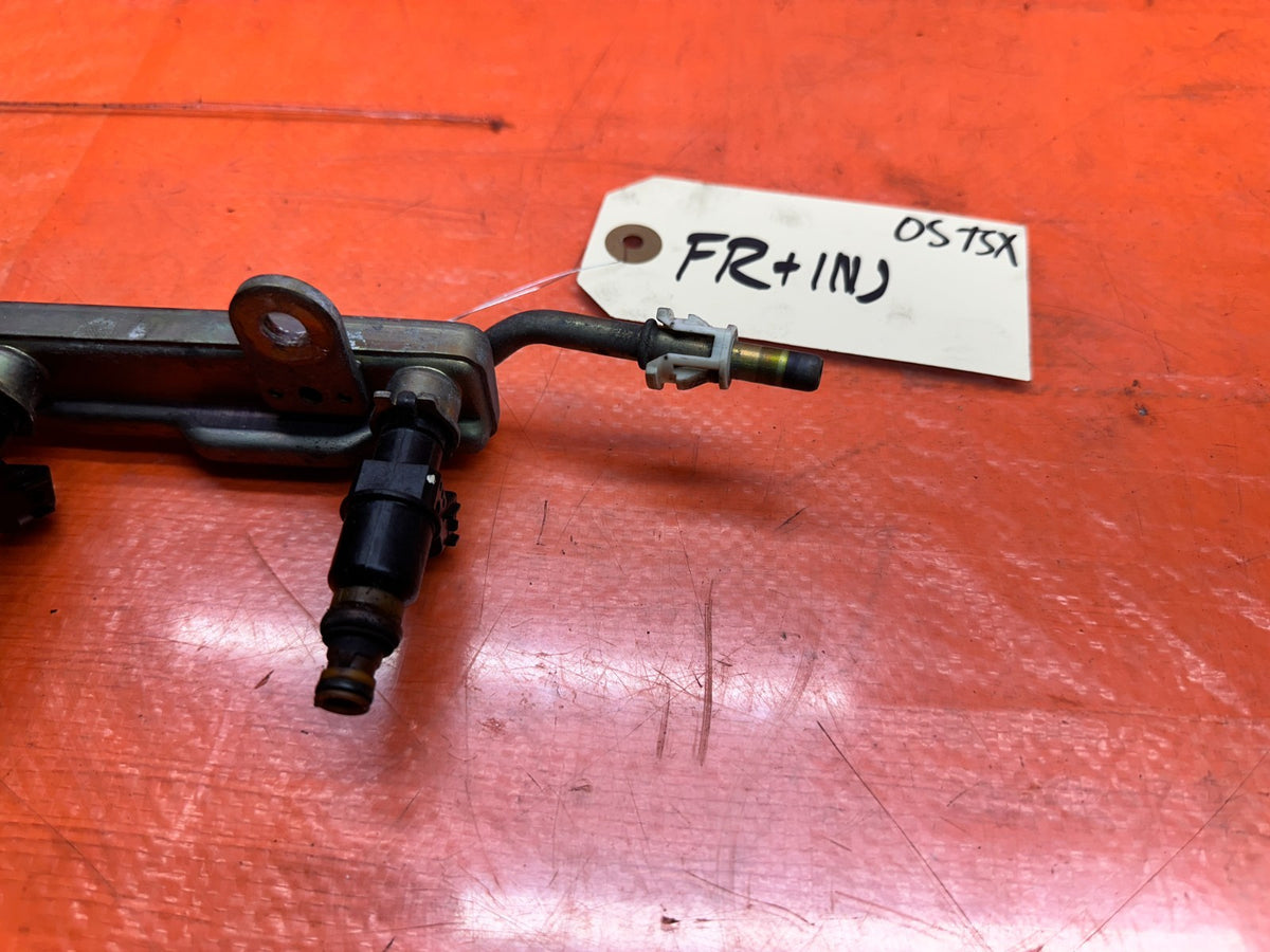 04-05 ACURA TSX 2.4L K24A2 ENGINE FUEL RAIL WITH GAS INJECTORS HARNESS OEM #05 T4