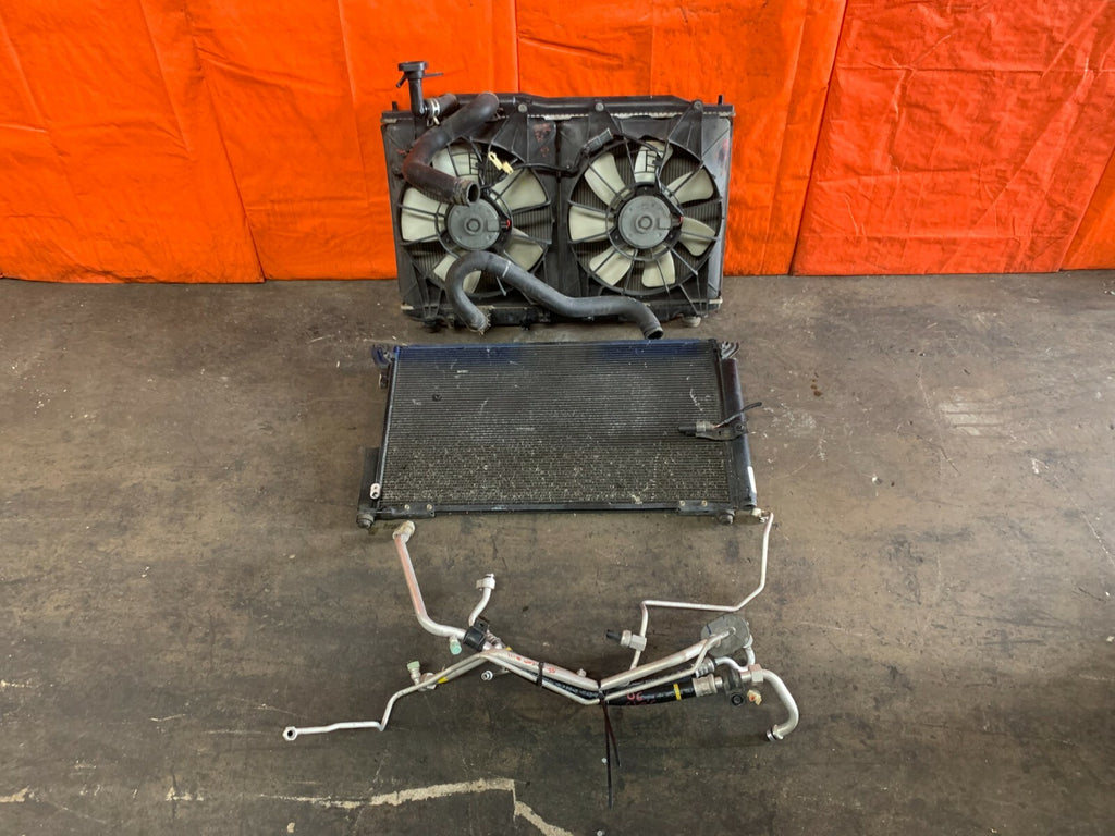 2006 06 HONDA CIVIC SI OEM COOLING KIT AC LINES RADIATOR CONDENSER FAN LINE FANS0