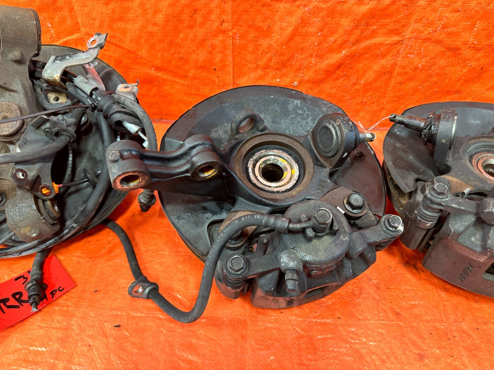 01 05 HONDA CIVIC 32MM EP3 5x114.3 5 LUG CONVERSION SPINDLES KNUCKLES HUBS OEM  9