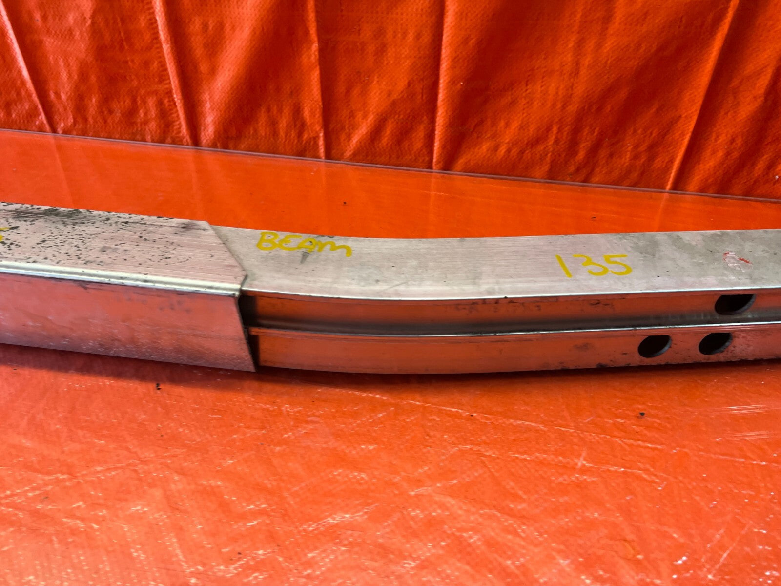 07 11 HONDA CIVIC SI SEDAN REAR CRASH BEAM REINFORCEMENT RE BAR RAIL BRACE #1355