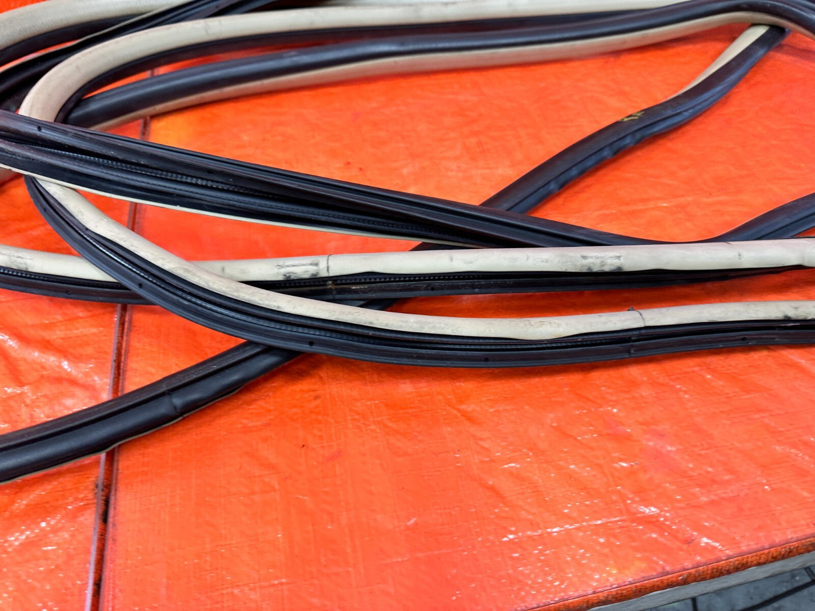 04 08 ACURA TSX   CHASSIS TO DOOR OPEN TRIM WEATHER STRIP SET FRONT REAR TAN 2919