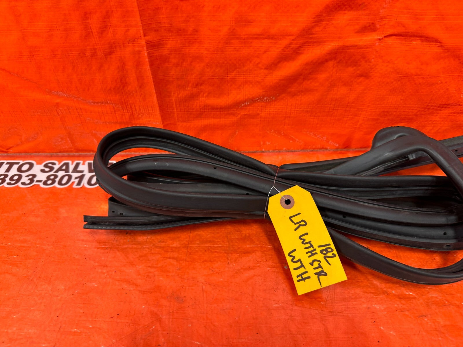 15 21 SUBARU WRX STI DRIVER LEFT REAR DOOR WEATHER STRIP RUBBER GASKET OEM 1826