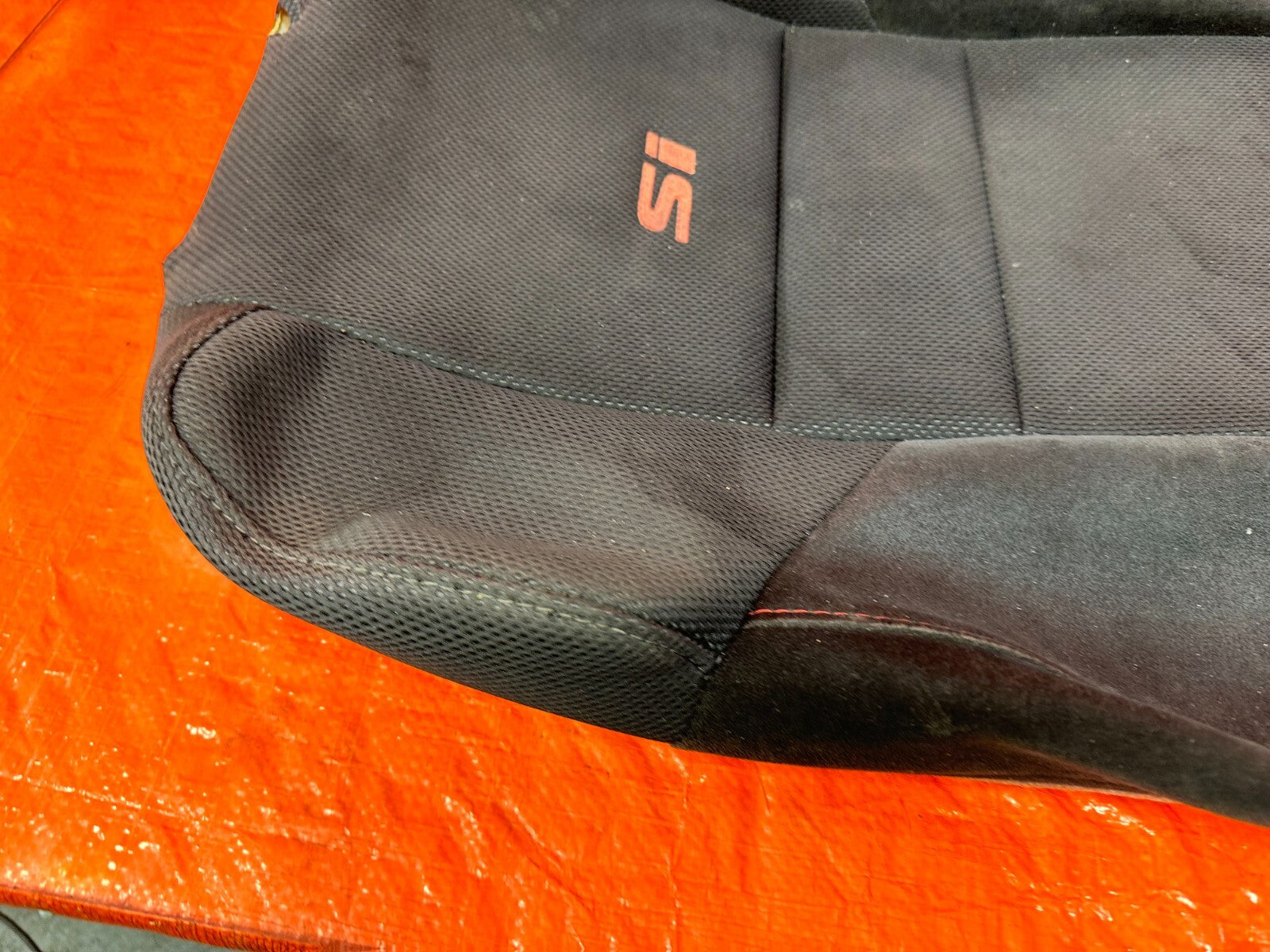 06 11 HONDA CIVIC SI DRIVER LEFT FRONT UPPER SEAT SKIN CLOTH FABRIC COVER OEM 874