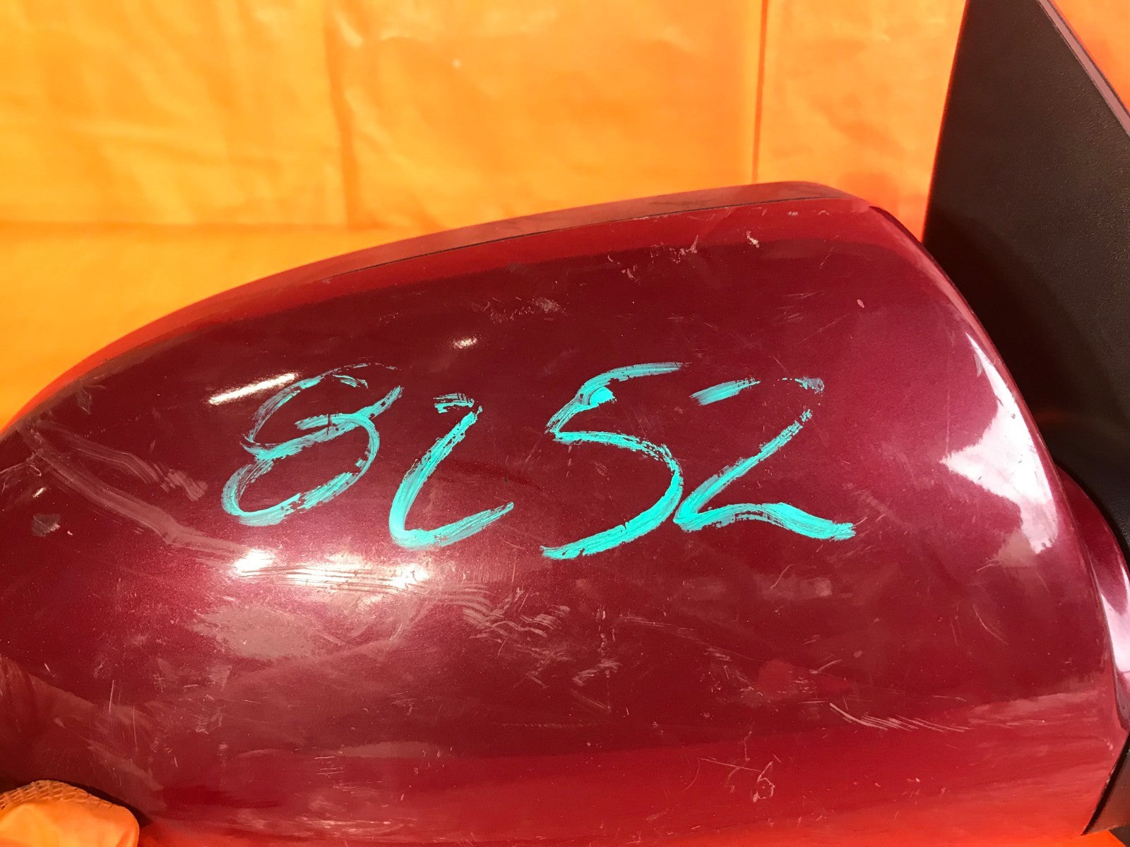 OEM 2007 07 HYUNDAI ACCENT SEDAN PASSENGER RIGHT SIDE VIEW MIRROR RED1