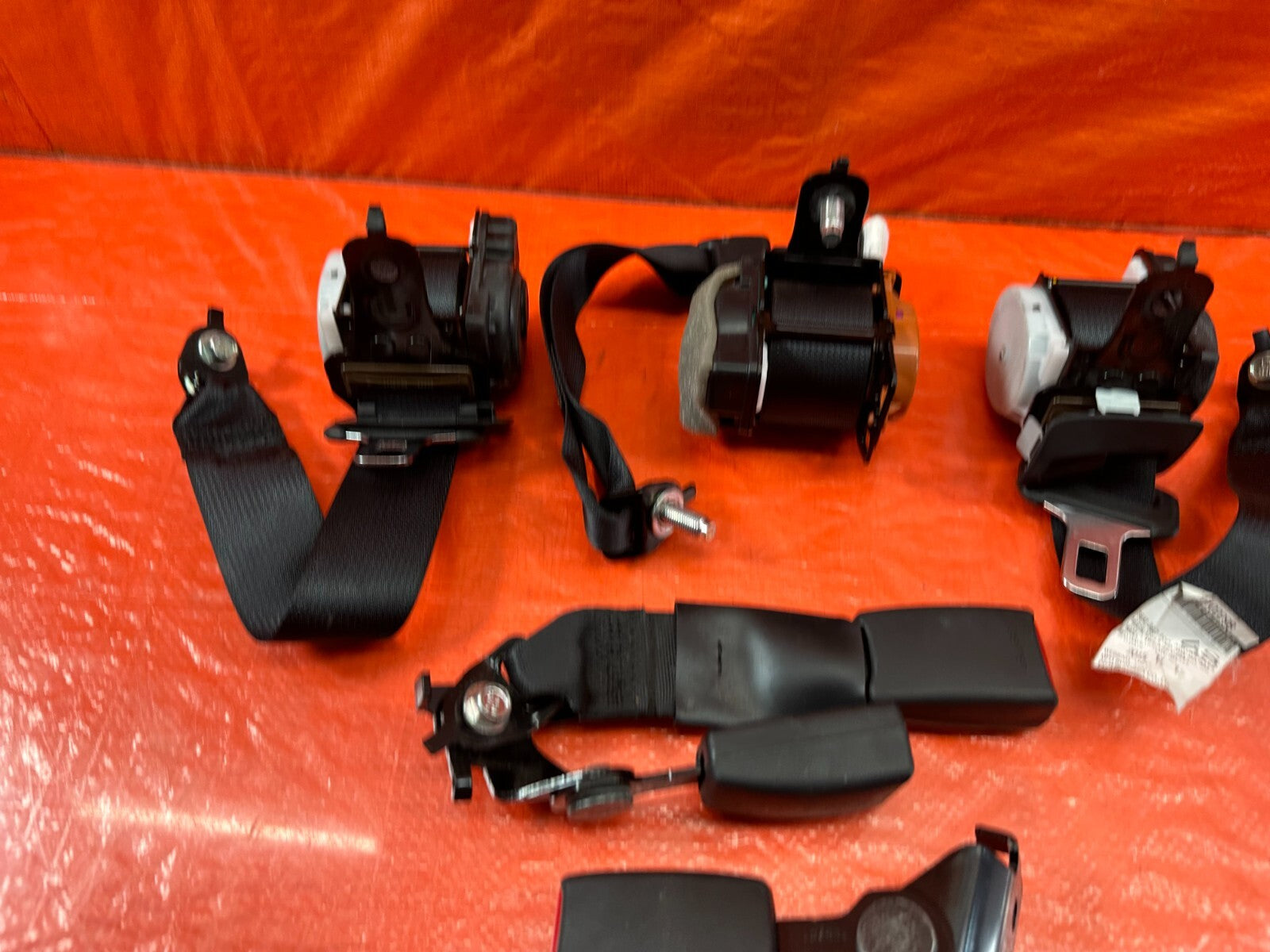 14 17 INFINITI Q50 REAR SEAT BELT SET LEFT & RIGHT SEAT BELTS   BLACK   OEM #21510