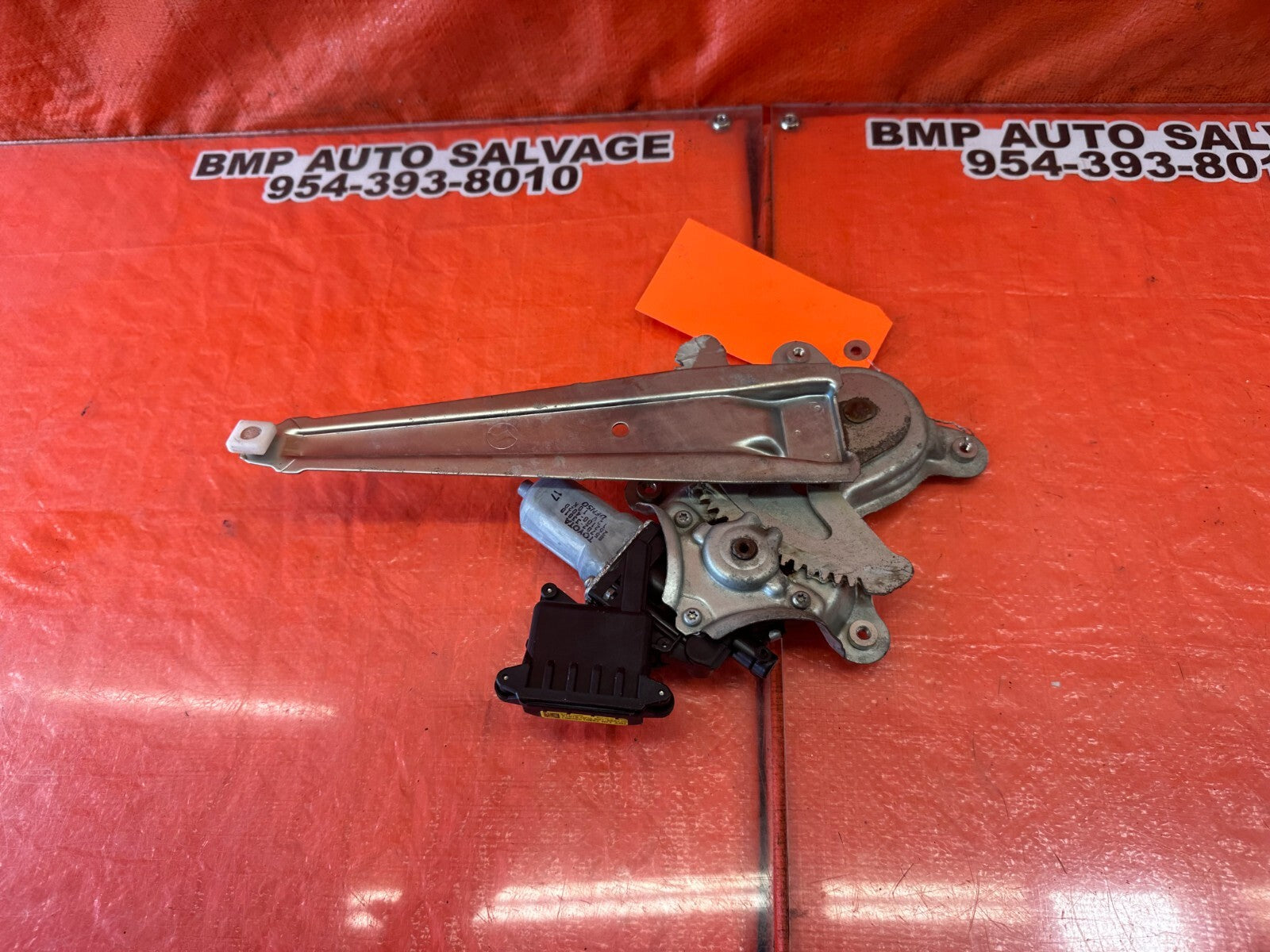 07 12 LEXUS ES350   PASSENGER RIGHT REAR WINDOW REGULATOR W/ MOTOR   OEM #2448