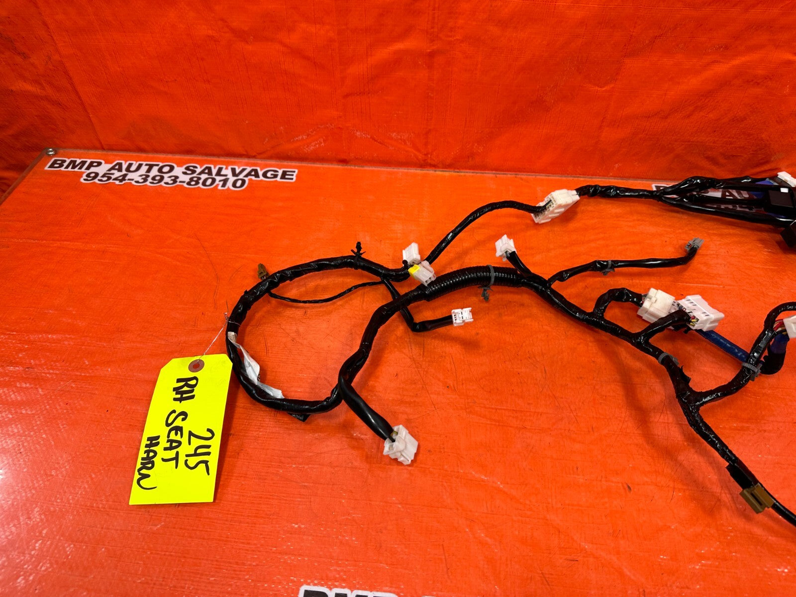 08 09 INFINITI G37 2D COUPE SPORT S   PASSENGER RIGHT SEAT HARNESS WITH RELAYS7