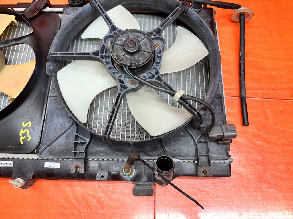 97 01 HONDA PRELUDE 2.2L MT MANUAL RADIATOR CONDENSER COOLING FANS OEM #3367
