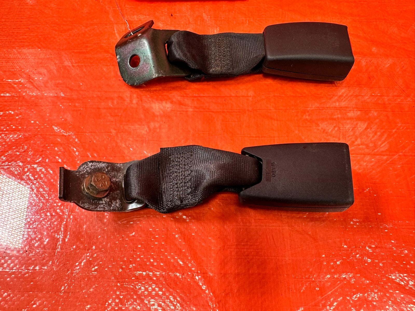 02 06 ACURA RSX TYPE S & BASE   REAR SEAT BELT SET LEFT RIGHT BLACK OEM #2716