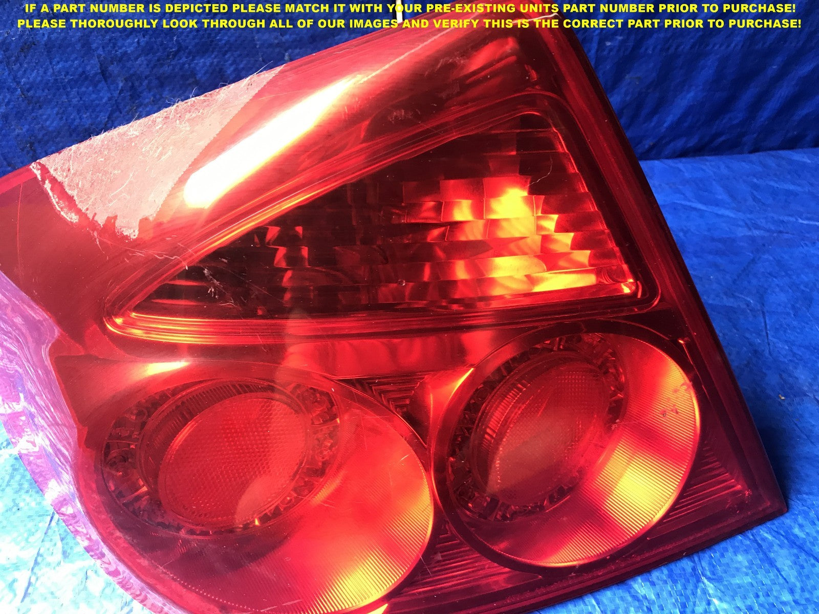 OEM 2005 2006 05 06 INFINITI G35 DRIVER LEFT REAR TAIL LIGHT L LH 220 637902