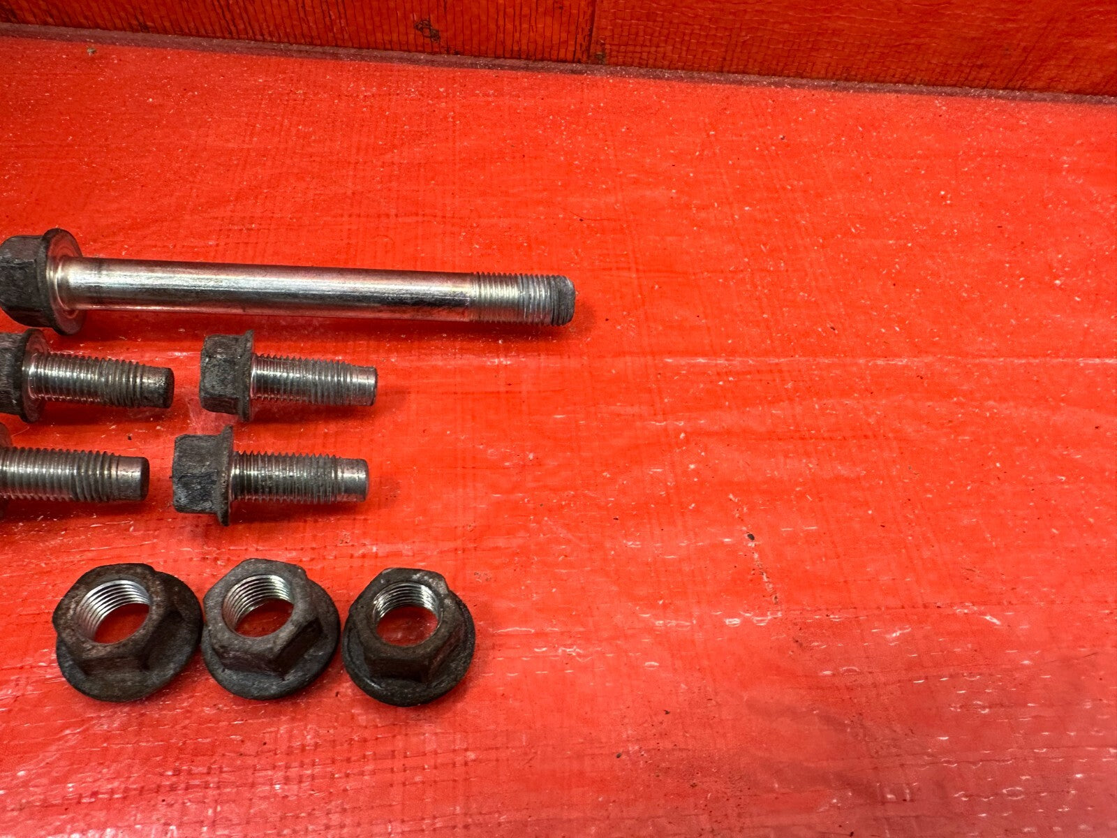 08 15 LANCER EVOLUTION X EVO 10   DRIVER LEFT MOTOR MOUNT BOLTS HARDWARE OEM 2171