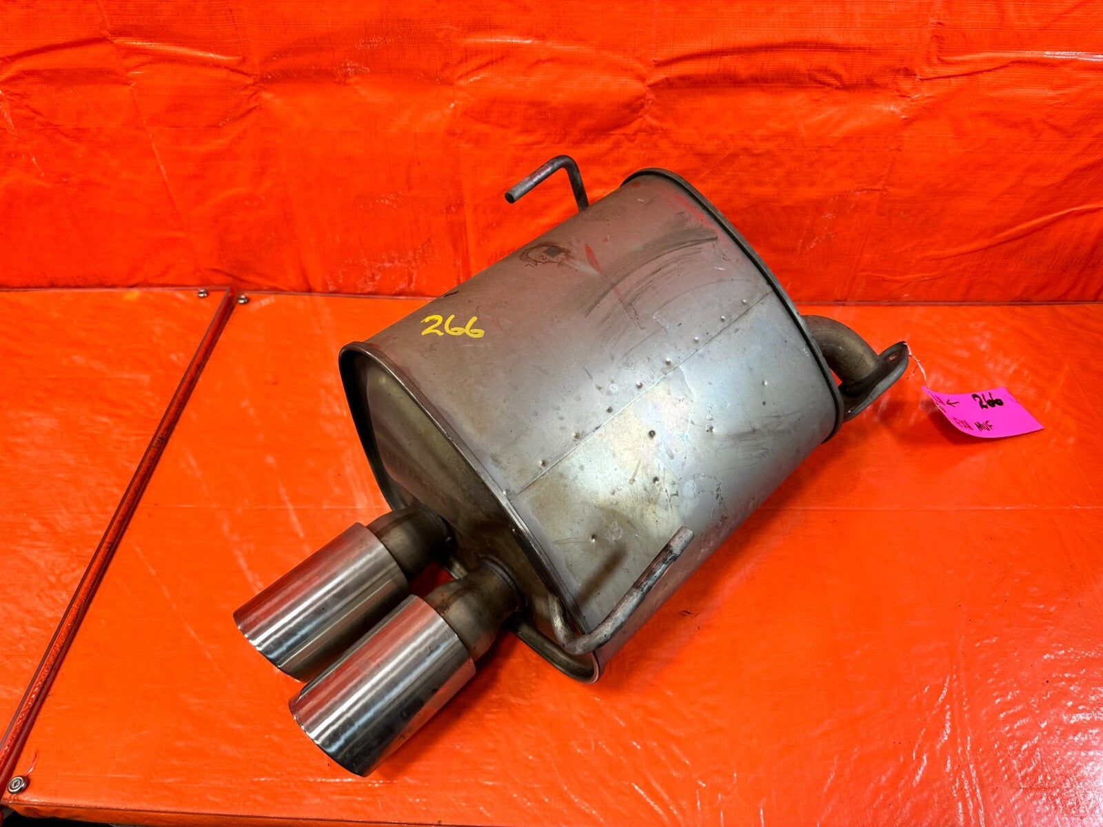 15 20 SUBARU WRX STI   FACTORY EXHAUST MUFFLER TAIL PIPE PAN   LEFT SIDE OEM 2666
