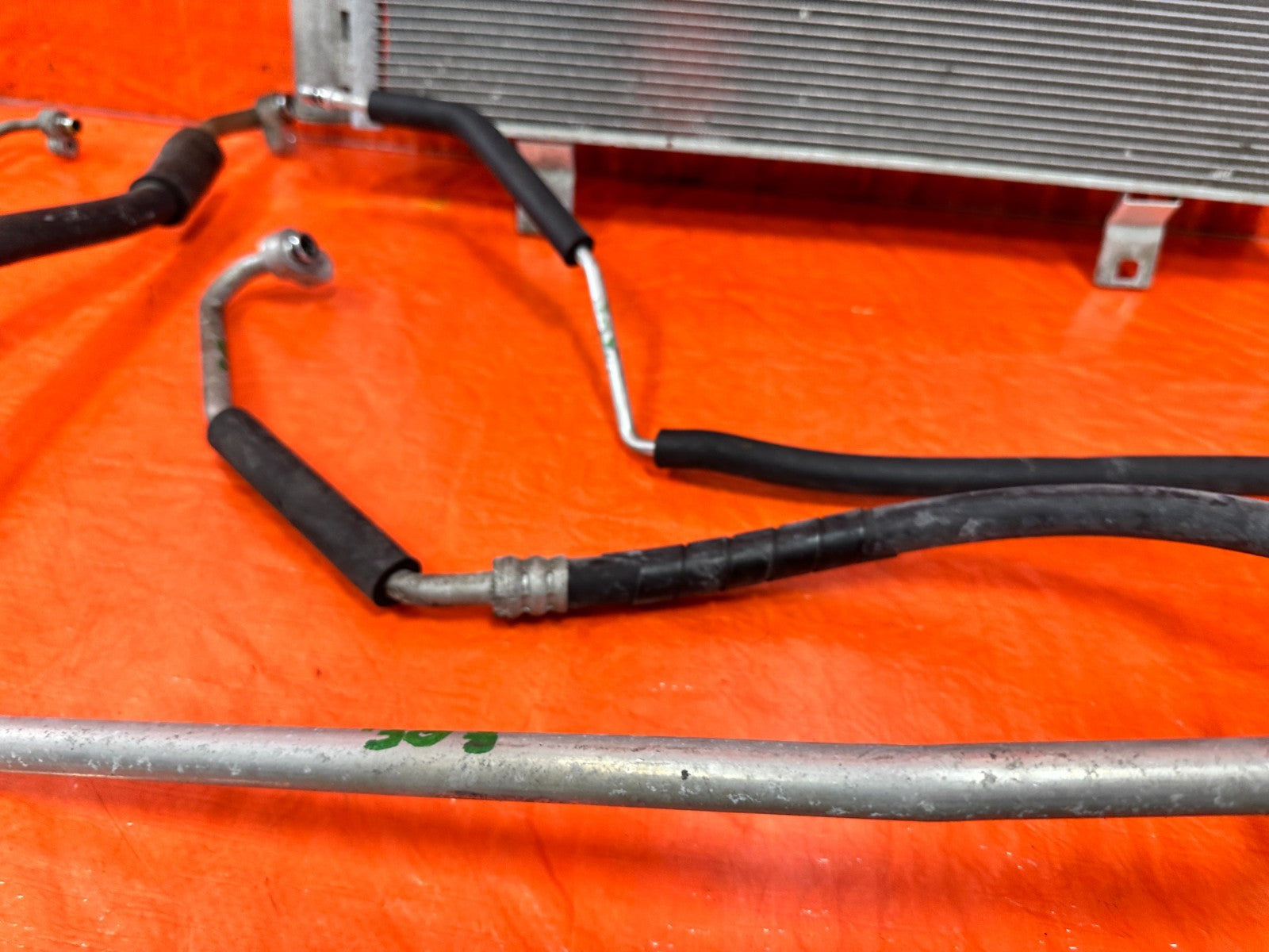 09 11 MAZDA RX8 RX 8   AC LINE SET LINES PIPES HOSES W/ CONDENSER & FAN OEM 3035